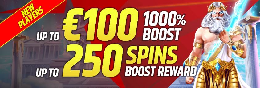 Claim bis zu 100 Euro und 250 Freispiele Bonus
